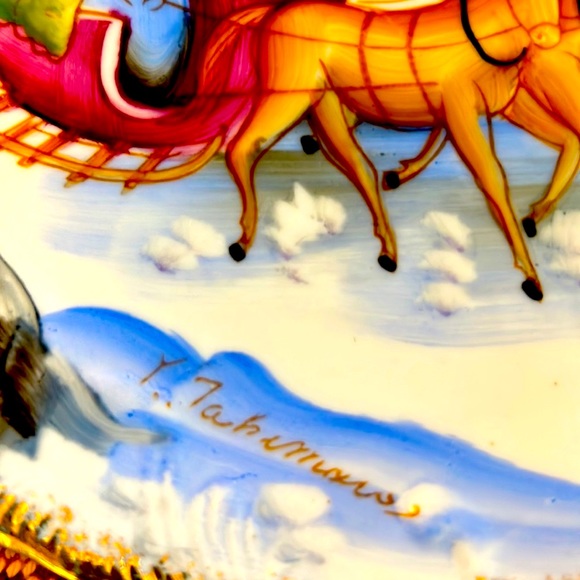 EUC- Vintage Artist Signed Hand-Painted Display Plate - Picture 4 of 10